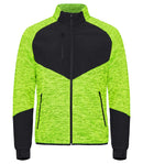 Clique Haines neulottu miesten fleecetakki (painatuksella) neonkeltainen - Avecor Oy - Liikelahjat ja markkinointituotteet yrityksille