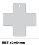 Kotimainen pehmoheijastin (yleisimmät heijastinmuodot – painatuksella) risti - Avecor Oy - Liikelahjat ja markkinointituotteet yrityksille