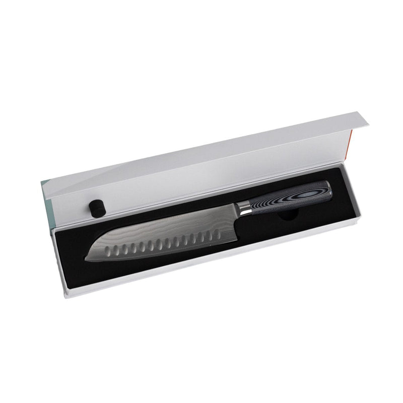 Damascus santoku - veitsi (kaiverruksella) - Avecor Oy - Liikelahjat ja markkinointituotteet yrityksille
