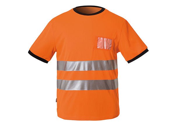 Huomio-T-paita (oranssi – joustavilla heijastimilla) - Avecor Oy - Liikelahjat ja markkinointituotteet yrityksille