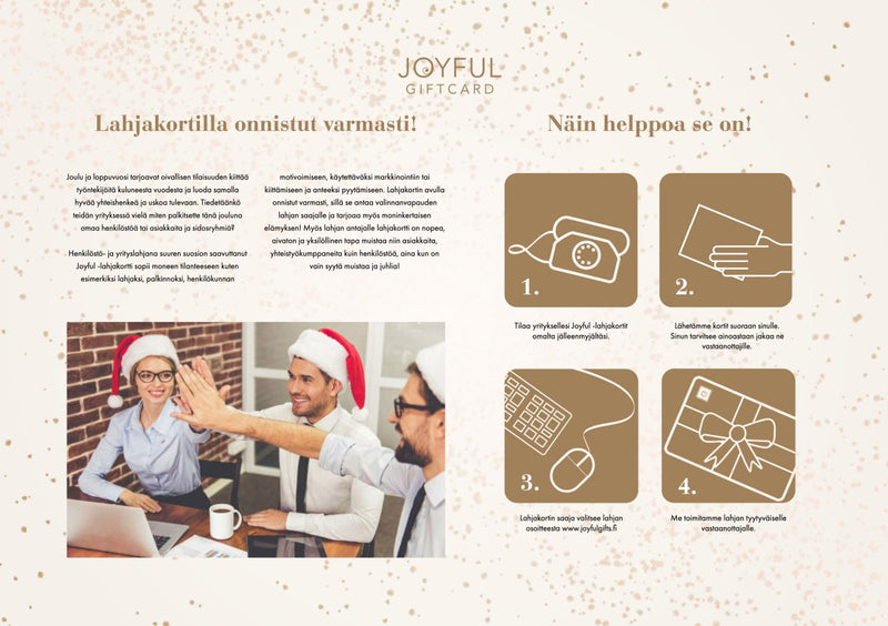Joyful lahjakortti (painatuksella) - Avecor Oy - Liikelahjat ja markkinointituotteet yrityksille